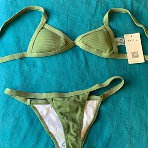 Zaful olive green bikini